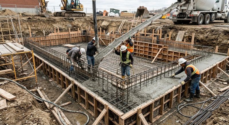 Basement Concrete Installation in Basehor, KS