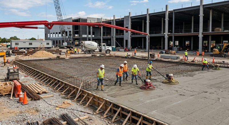 Commercial Slab Installation in Lenexa, KS