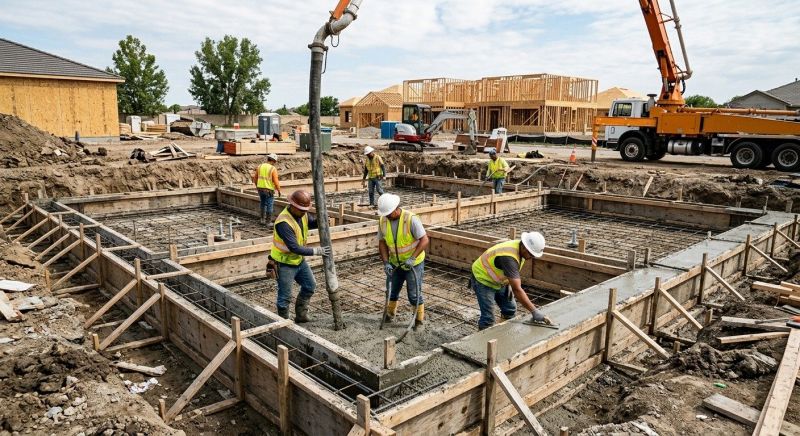 Concrete Foundation Installation in Lansing, KS